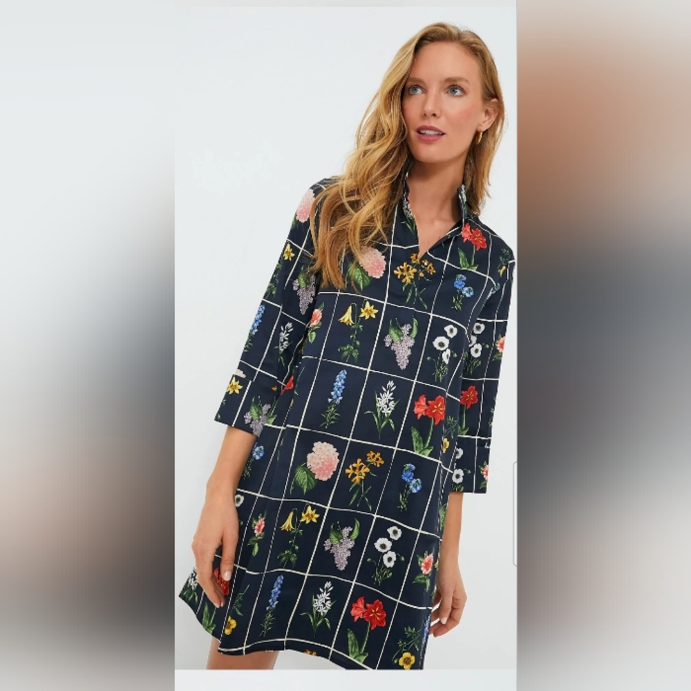 Tuckernuck Floral Grid Mini Dress